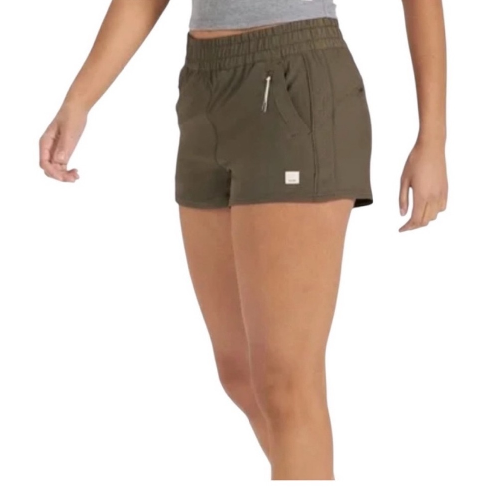 Vuori Women’s Dash Shorts- Olive Green - Picture 4 of 4